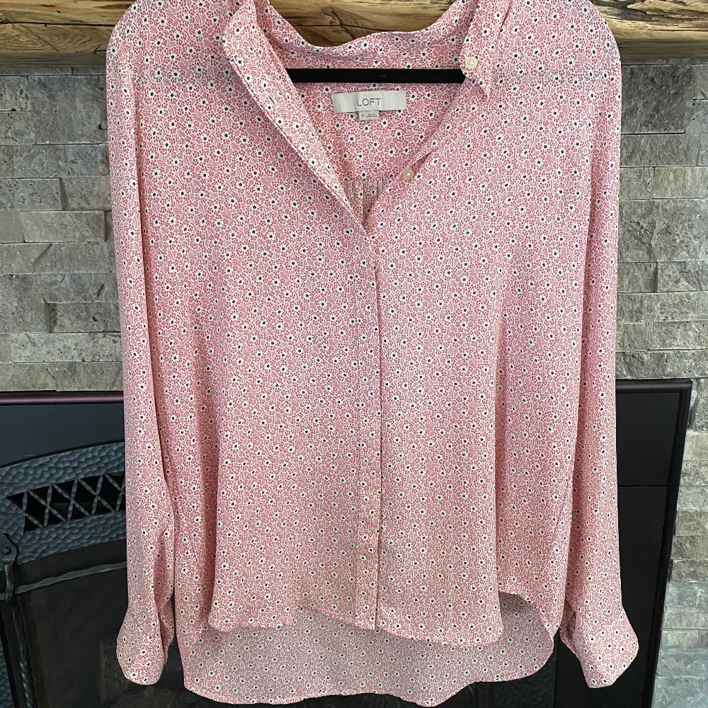 Loft Mauve Blouse Medium